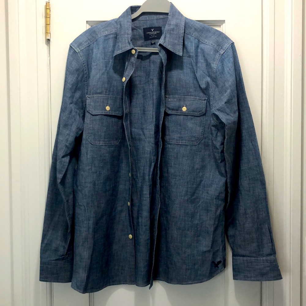 American eagle mens button up shirt